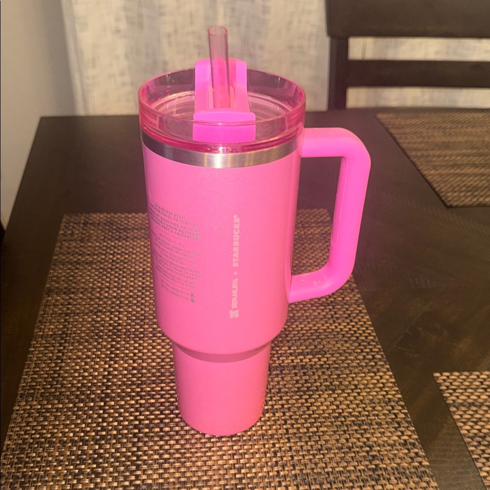 Stanley Vibrant Pink limited edition Tumbler with Straw. Brand new!
